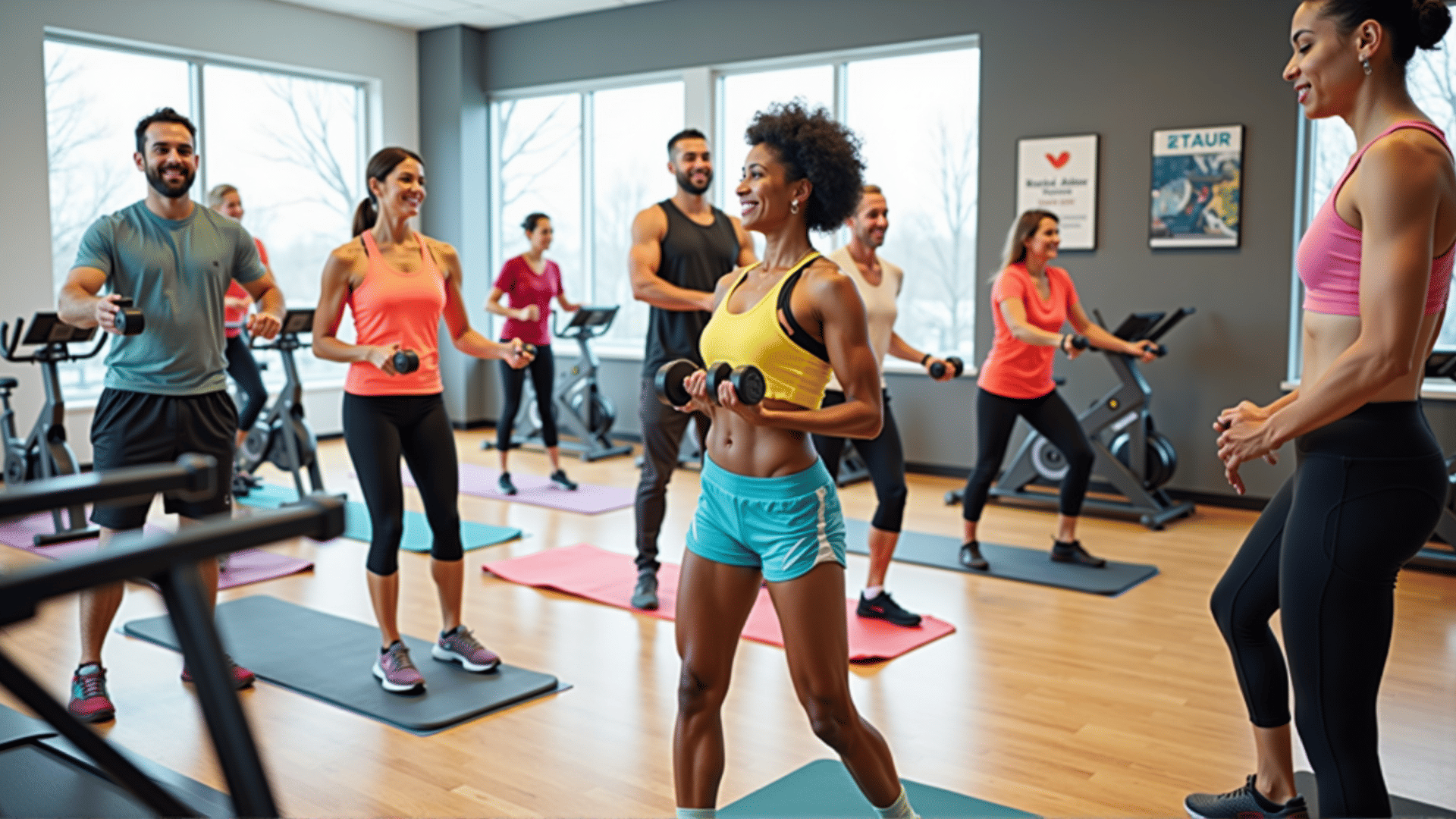 Dynamic fitness exercises and training equipment